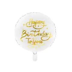Happy Birthday To You folie ballon - 1 stk. - Folie rund ballon