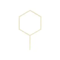 6 kantet kagetop - Natur træ - Cupcake tilbehør