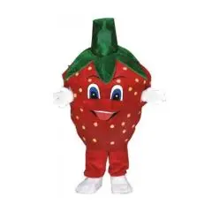 Jordbær maskot - Frugt-maskotter