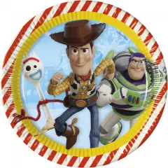 Toy Story 4 Tallerkner - 23 cm - 8 stk. - Toy Story 4