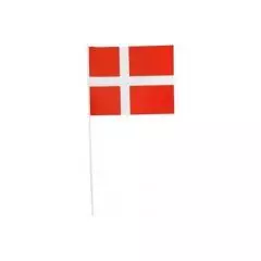 HURRA FLAG - DANSKE FLAG - 25 x 18 cm. - 10 stk. - Hurraflag