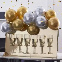 Champagnevæg - 6 stk. glas - Sølvbryllup