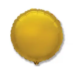 RUND FOLIEBALLON - GULD - 80 CM - 1 STK. - Folie rund ballon