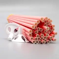 Pink ballonpinde - 40 cm papir - 100 stk - Ballonpinde