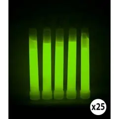 GRØN KNÆKLYS - 15CM x 1.5CM - 25 STK. - Knæklys