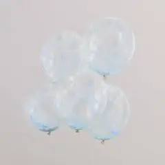 Konfetti balloner - Pastelblå - 5 stk. - Konfetti-balloner
