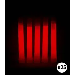 RØDE KNÆKLYS - 15CM x 1.5CM - 25 STK. - Knæklys