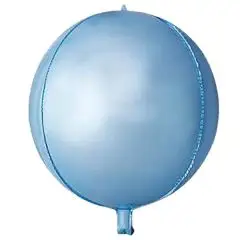 KUGLERUND FOLIE BALLON - LYSEBLÅ - Kuglerund folieballon