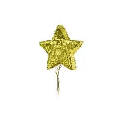 Pinata Guld Stjerne - 44.5x42.5x9cm - Farvetema