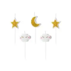 Kagelys - Little Star, mix, 2-3cm - Fødselsdagslys