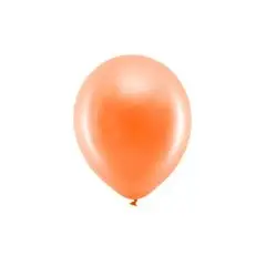Orange metallic Balloner - 100 Stk. - 23 Cm. - Orange-tema