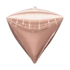Rose gold folieballon - Diamant - 3 stk. - Folieballoner