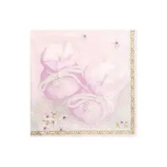 SERVIETTER - LYSERØDE - BABYSKO - Bordopdækning