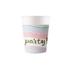 ELEGANT PARTY PAPKRUS - 8 STK - Pastel Pink-tema