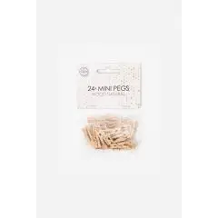Små klemmer - Natur - 24 stk. - Små klemmer