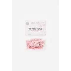 Små klemmer - Lyserøde - 24 stk. - Små klemmer