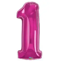 Ballontal - Pink 1 tal - Pink folietal