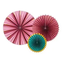 Rosetter - 3 stk. 26-43 cm - Papir rosetter