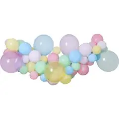 PASTEL BALLON GUIRLANDE - 200 CM. - Udsmykning