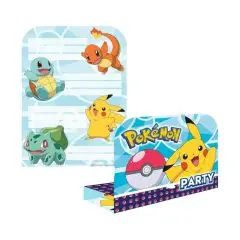 Pokemon invitationer - 8 stk. - Pokemon fødselsdag