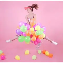 Neon balloner - 5 stk. - Billige balloner