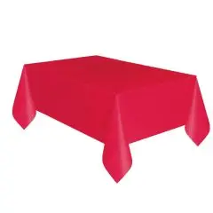 Rød plastik dug - 137x274 cm - Duge