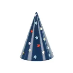 Party Hat Stjerner, 16 cm, mix - Royal blå-tema