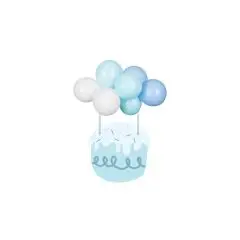 Ballon kage topper - blå - Babyshower