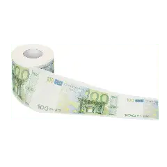 Toiletpapir 100 Euro - Blå student pynt