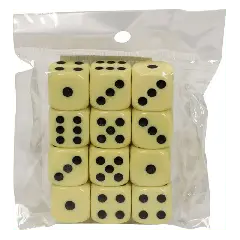 Terninger 12 stk. - Blå student pynt