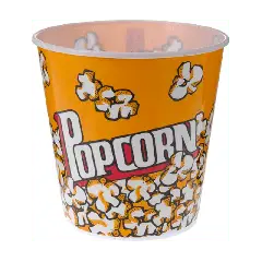 Popcorn-spand, plast - Blå student pynt