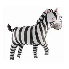 Zebra folie ballon 80x78 cm - Folieballoner med tryk