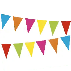 Flag guirlande 10 m - Fastelavn