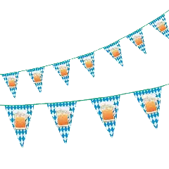 Guirlande ølkrus 6 m - Oktoberfest