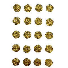 Selvkl. hjerte 3D guld 28pk - Guld-tema