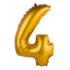 MINI BALLONTAL - GULD 4 (IKKE TIL HELIUM) 35 CM. - Folietal