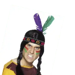 Indianer pandebånd med fjer - Temafester