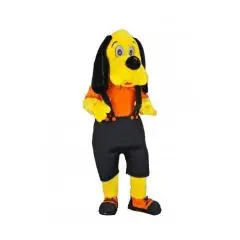 Gul hund med tøj - Maskotter