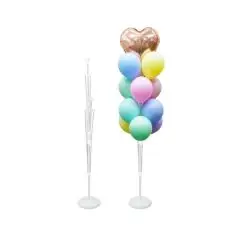 Ballonbuket stativ til 13 balloner, 130 cm - Rød student pynt