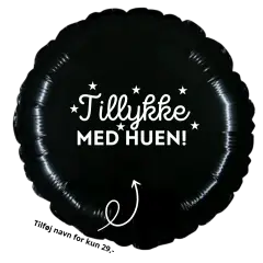Send en ballon : Sort studenter ballon - Send en ballon med helium