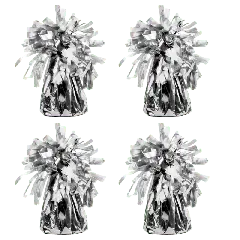 SØLV BALLONVÆGTE - 4 STK - Sølv-tema