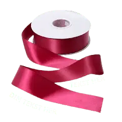 Wine satin bånd - 50 mm x 90 meter - Rød student pynt