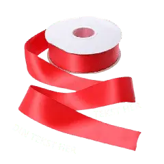 Rød satin bånd - 38 mm x 90 meter - Rød student pynt