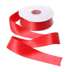 Rød satin bånd - 50 mm x 90 meter - Rød student pynt
