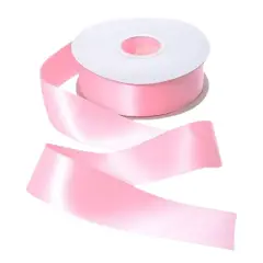 Pink satin bånd - 38 mm x 90 meter - Pastel Pink-tema