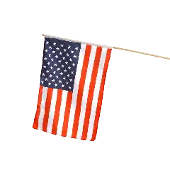 Flag USA på træpind - Hurraflag