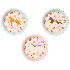 Heste tallerkner 6 stk. 18 cm. - Heste fødselsdag