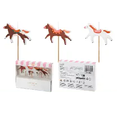 Heste kagelys 3 stk. - Heste fødselsdag