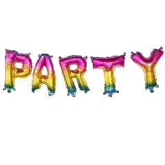 PARTY folieballoner, Farvet - Blå student pynt