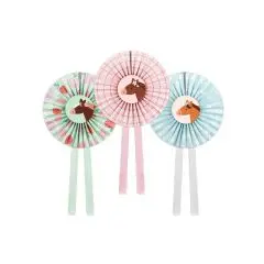 Rosetter til hestetema - 3 stk. - Heste fødselsdag